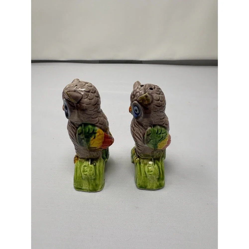 Vintage Japan Owl Salt And Pepper Shakers 3